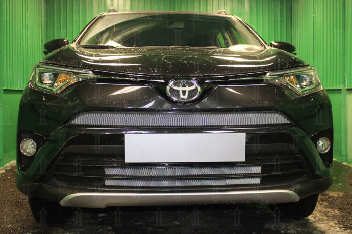 Защита радиатора "Standart" Toyota RAV4 (2015-2019) низ, хром купить недорого с доставкой в Бор