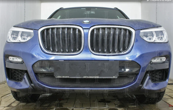 Защита радиатора "Standart" BMW X3 (2017-2021) чёрная купить недорого с доставкой в Бор